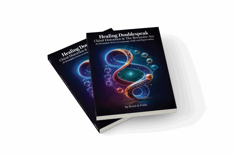 image of two books on a flat surface: healing doublespeak books